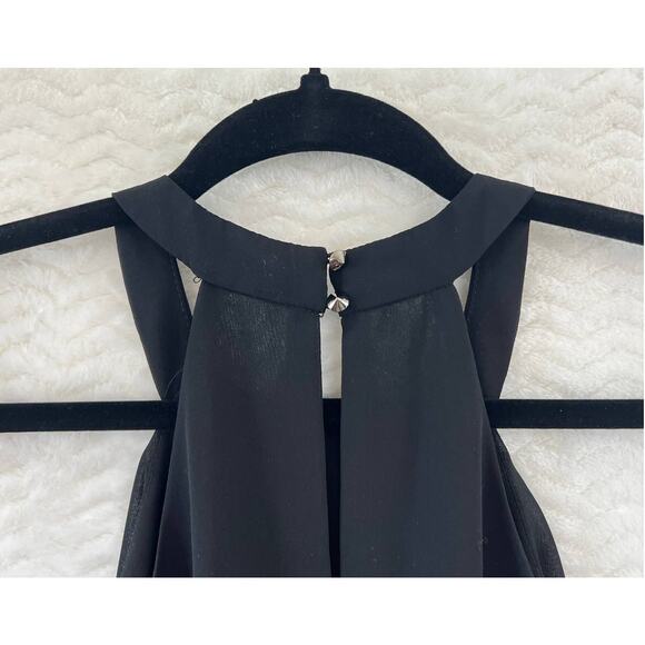 ASTR The Label Black Trapeze Chiffon High Neck Halter Party Mini Dress Women XS - Picture 7 of 13